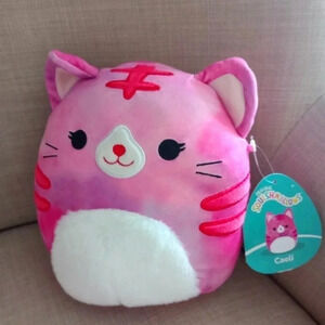 NWT Original Squishmallows 8” Caeli the Pink Purple Tie-Dye Tabby Cat kids girls